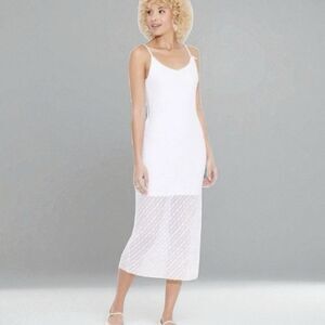 Wild Fable White Bow Lace Midi Dress ~ Size Small